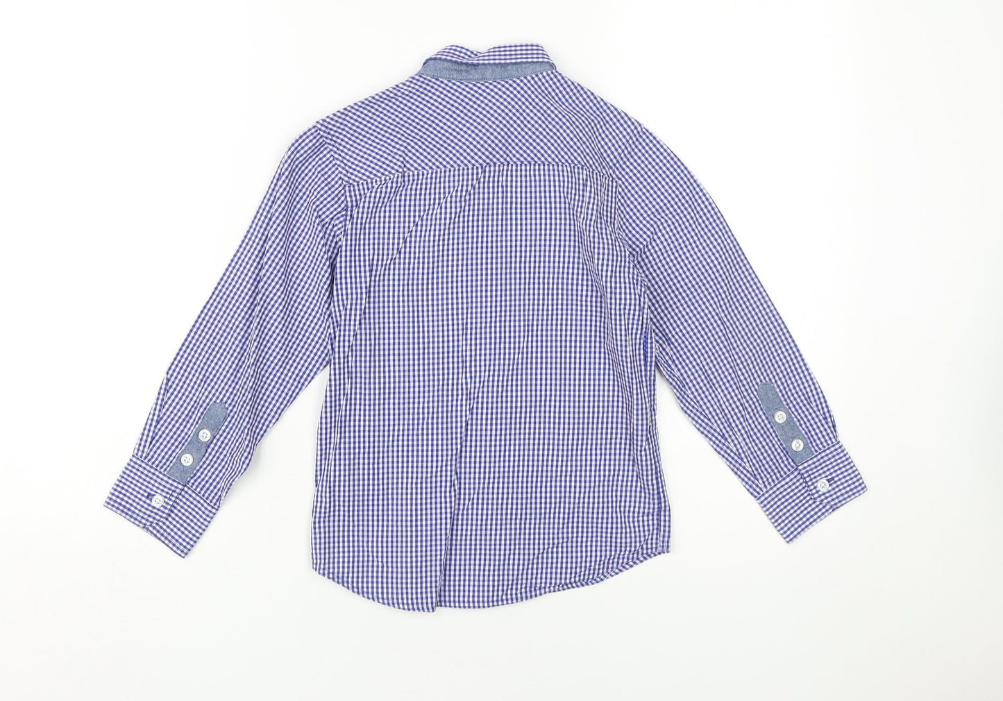Jasper Conran Boys Blue Check Button-Up Shirt 7 Years