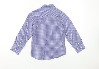 Jasper Conran Boys Blue Check Button-Up Shirt 7 Years