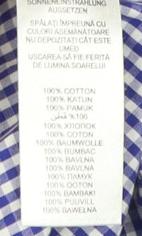Jasper Conran Boys Blue Check Button-Up Shirt 7 Years