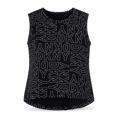 Womens UK Size 6 DKNY Black Jersey Tank