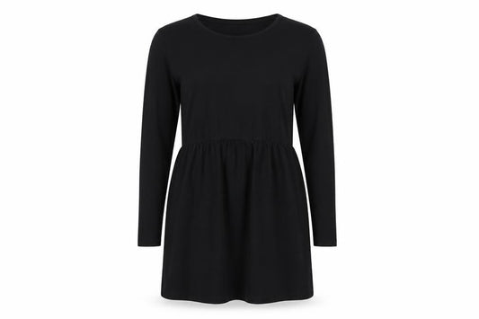 Front view of Jacqueline de Yong Women's Black Long Sleeve Dress