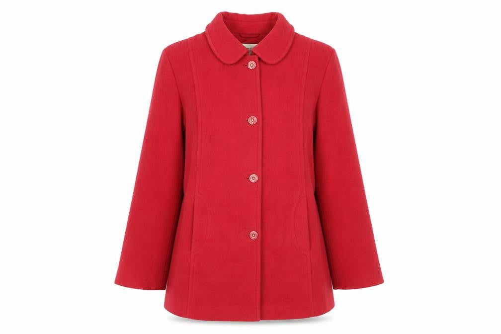 Womens UK Size 14 Eastex Red Overcoat