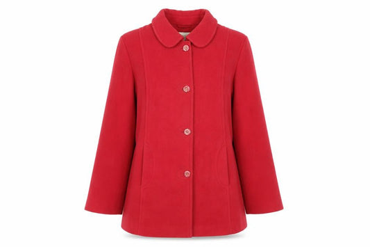 Womens UK Size 14 Eastex Red Overcoat
