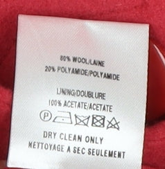 Womens UK Size 14 Eastex Red Overcoat