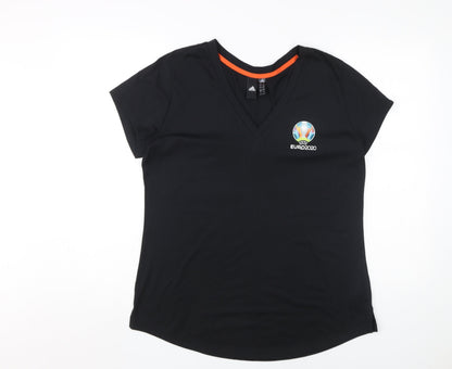 Womens UK Size L adidas Black Basic T-Shirt