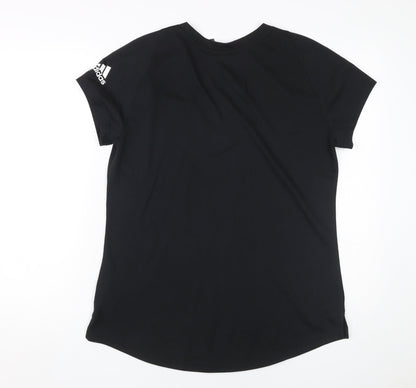 Womens UK Size L adidas Black Basic T-Shirt