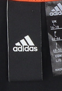 Womens UK Size L adidas Black Basic T-Shirt