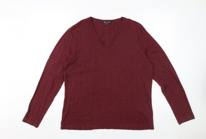 Womens UK Size L Superdry Red Basic T-Shirt