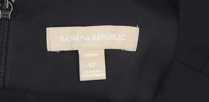 Banana Republic Women's Black Petite Wool Sheath Dress