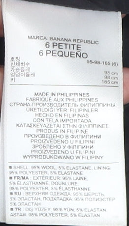 Banana Republic Women's Black Petite Wool Sheath Dress