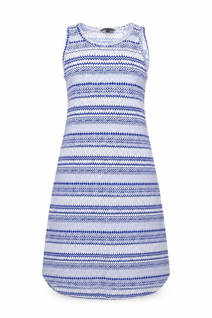 Banana Republic Women's Blue Geometric Tank Dress L