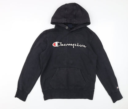 Mens UK Size S Champion Black Pullover Hoodie