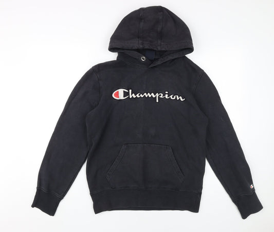 Mens UK Size S Champion Black Pullover Hoodie