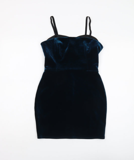 Topshop Women’s Blue Bodycon Dress Size 10