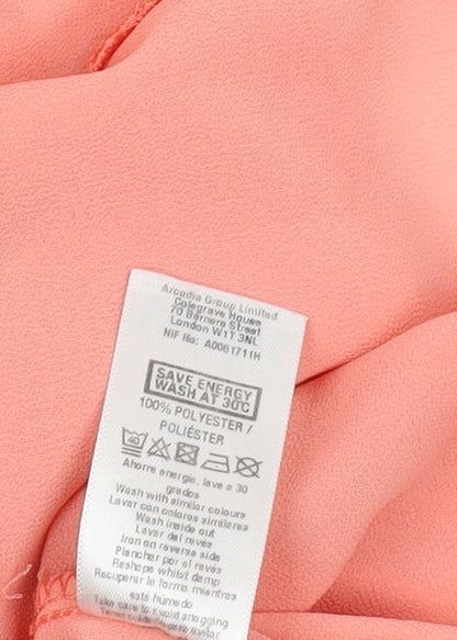 Womens UK Size S Wallis Pink Camisole Blouse