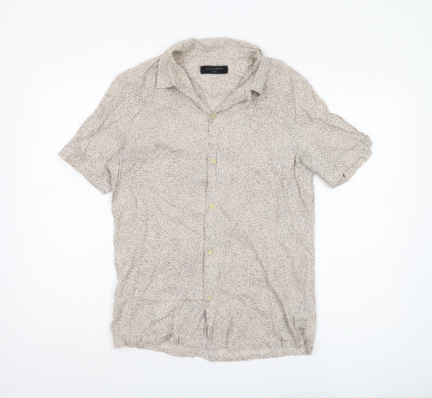 Womens UK Size S AllSaints Beige  Button-Up