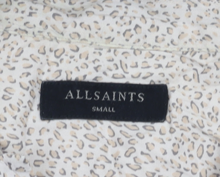Womens UK Size S AllSaints Beige  Button-Up