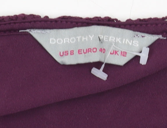 Womens UK Size 12 Dorothy Perkins Purple  Tank