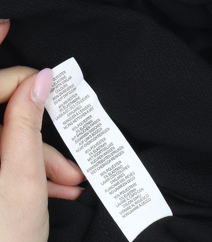 Boohoo Women's Black Bodycon Off-Shoulder Midi Dress