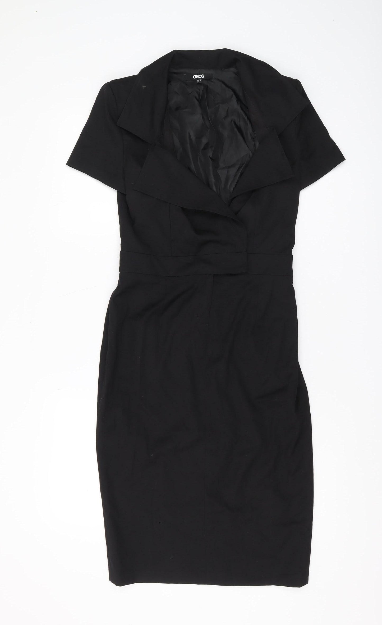 ASOS Black Sheath Dress, Women's Size 10, Short Sleeve