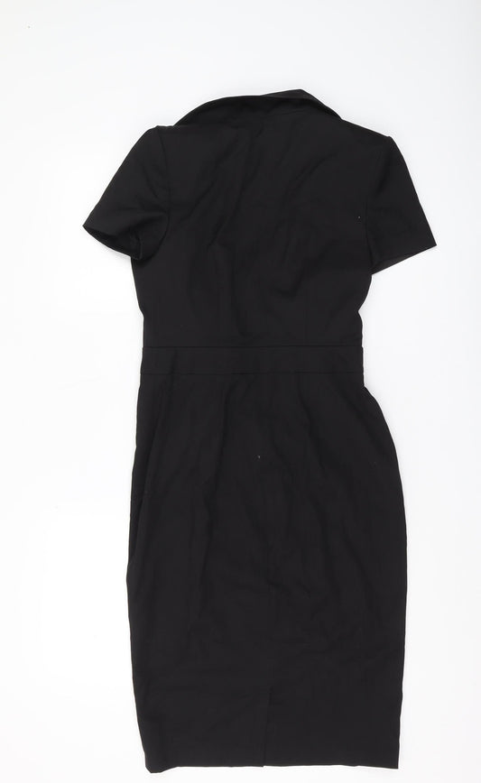 ASOS Black Sheath Dress, Women's Size 10, Short Sleeve