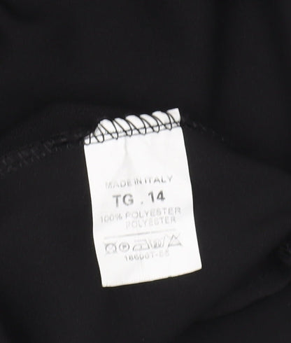 Boohoo Women Black Wrap Blouse, UK Size 14, Elegant Style