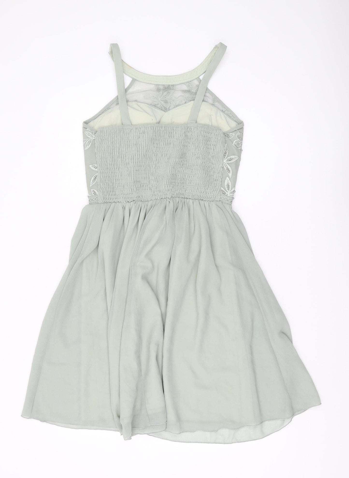 Little Mistress Women's Green Midi A-Line Dress