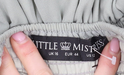 Little Mistress Women's Green Midi A-Line Dress