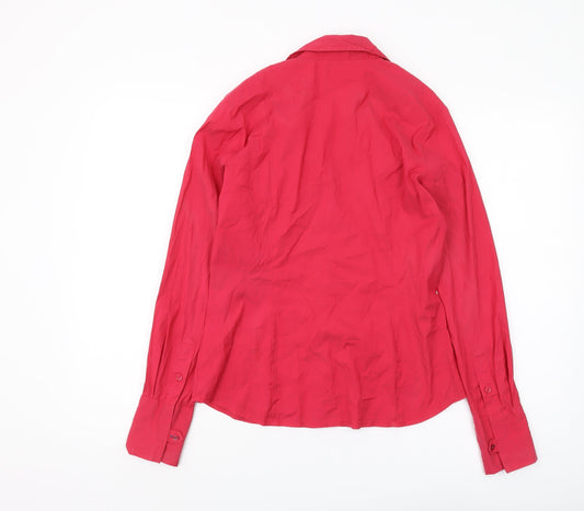 Comma Red Button-Up Shirt for Women, Size 10, Long Sleeve