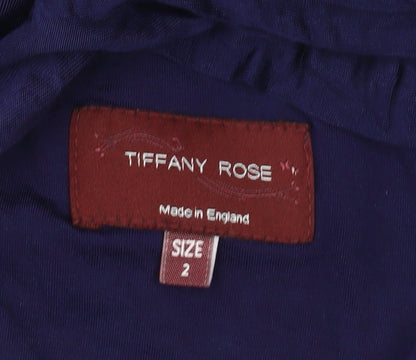 Tiffany Rose Women’s Blue Midi Dress, Size 6, V-Neck Sleeveless