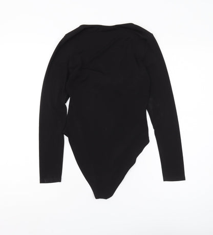 Topshop Women's Black Bodysuit, Size 6, Long Sleeve