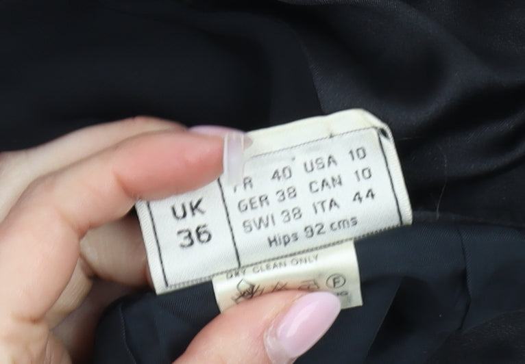 Frank Usher Women's Black Flare Midi Skirt UK 36