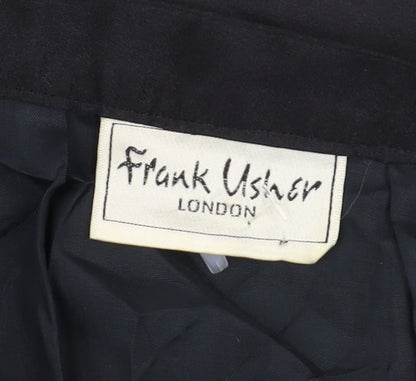 Frank Usher Women's Black Flare Midi Skirt UK 36
