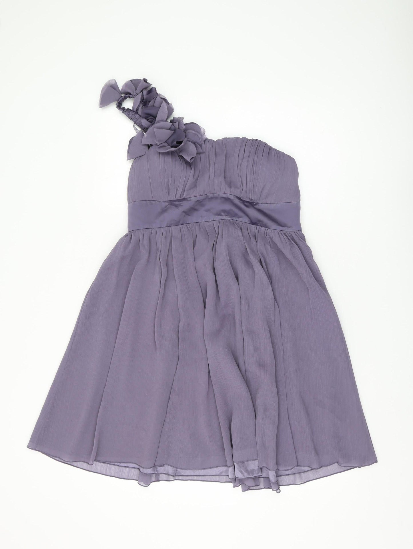 Lipsy Women's Purple A-Line One Shoulder Dress Size 10