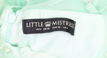 Little Mistress Women's Green Maxi Dress Size 12