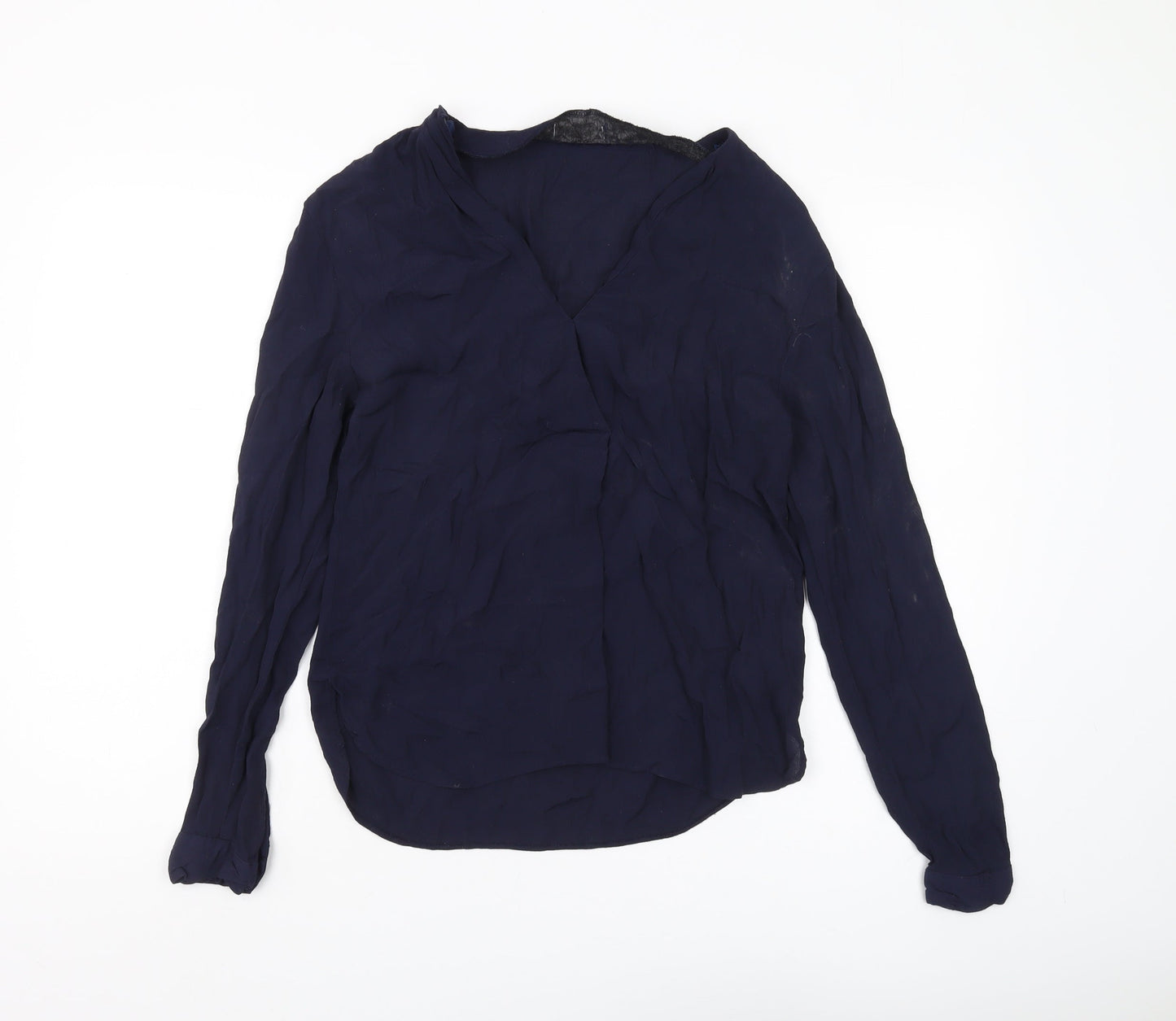 Womens UK Size 8 Warehouse Blue Basic Blouse