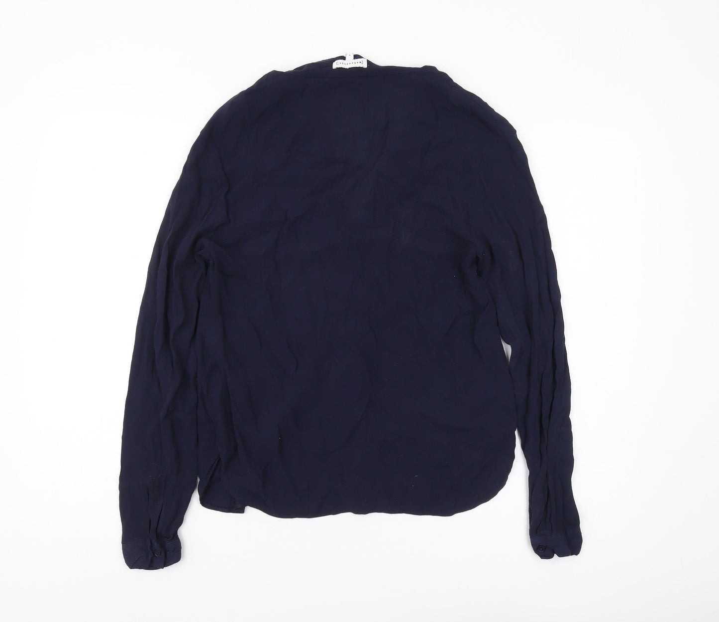 Womens UK Size 8 Warehouse Blue Basic Blouse