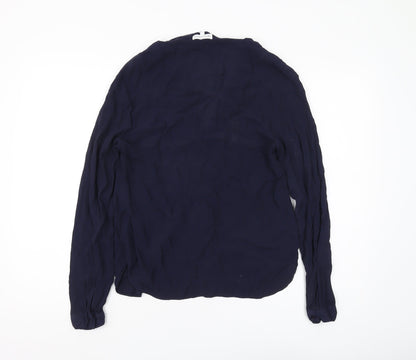 Womens UK Size 8 Warehouse Blue Basic Blouse