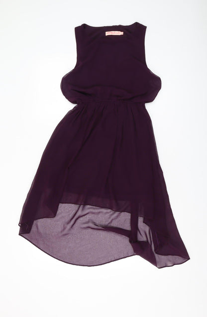 Oh My Love Purple A-Line Hi-Low Dress, XS Women
