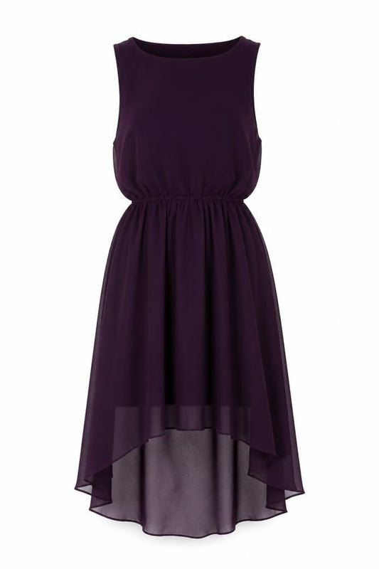 Oh My Love Purple A-Line Hi-Low Dress, XS Women