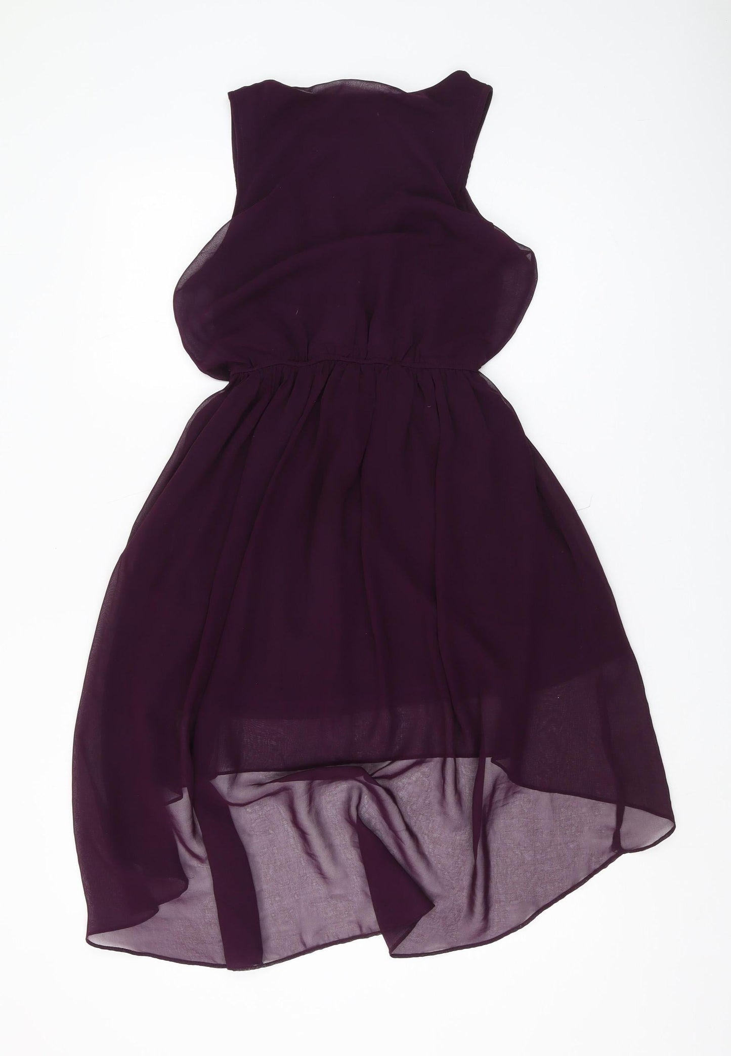 Oh My Love Purple A-Line Hi-Low Dress, XS Women