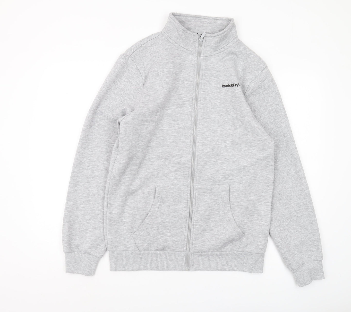 Mens UK Size M Bekkin Grey Full Zip Sweatshirt