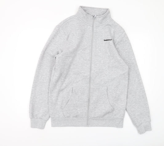 Mens UK Size M Bekkin Grey Full Zip Sweatshirt