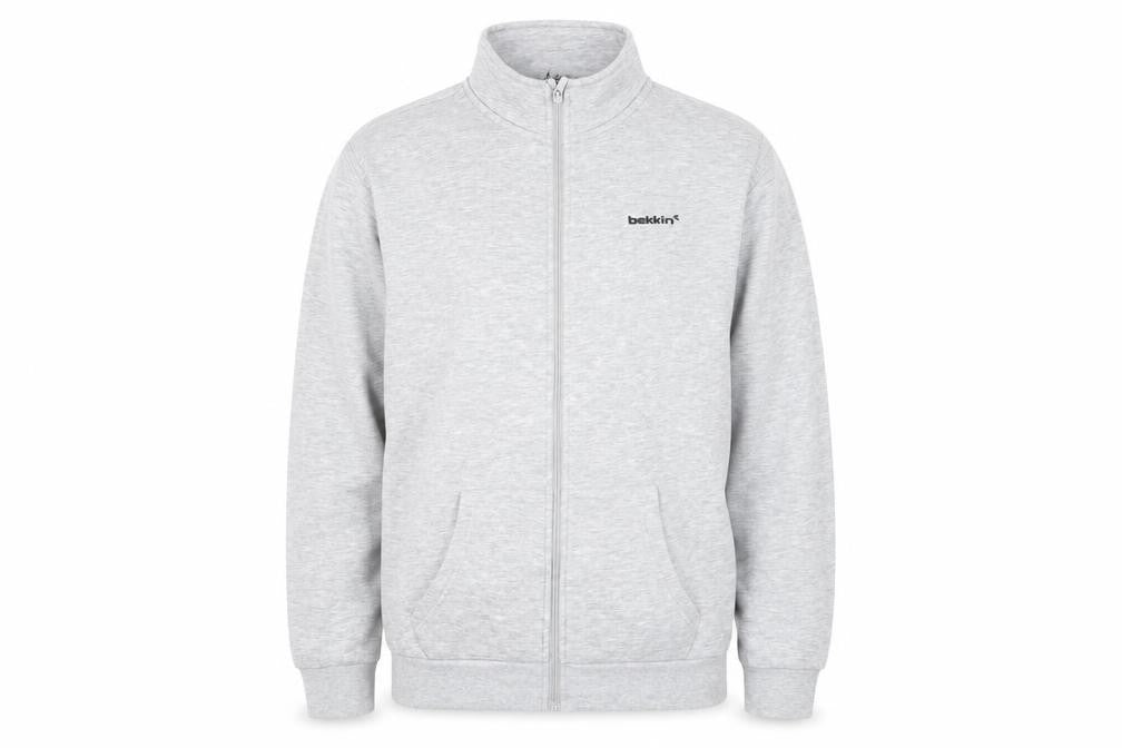 Mens UK Size M Bekkin Grey Full Zip Sweatshirt