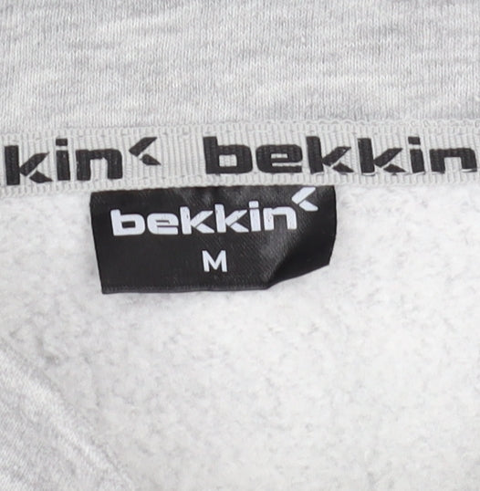 Mens UK Size M Bekkin Grey Full Zip Sweatshirt