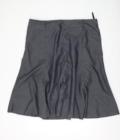Damart Women's Grey A-Line Knee Length Skirt Size 24