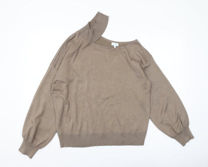 Womens UK Size L Blue Vanilla Brown Pullover Jumper