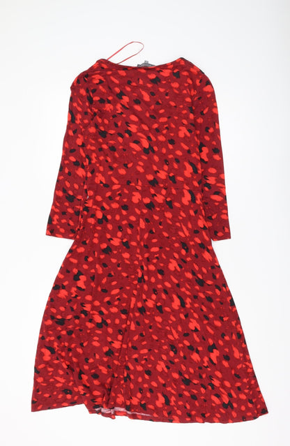 Principles Women's Red Wrap Dress Size 10