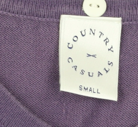 Womens UK Size S Country Casuals Purple Cardigan Jumper