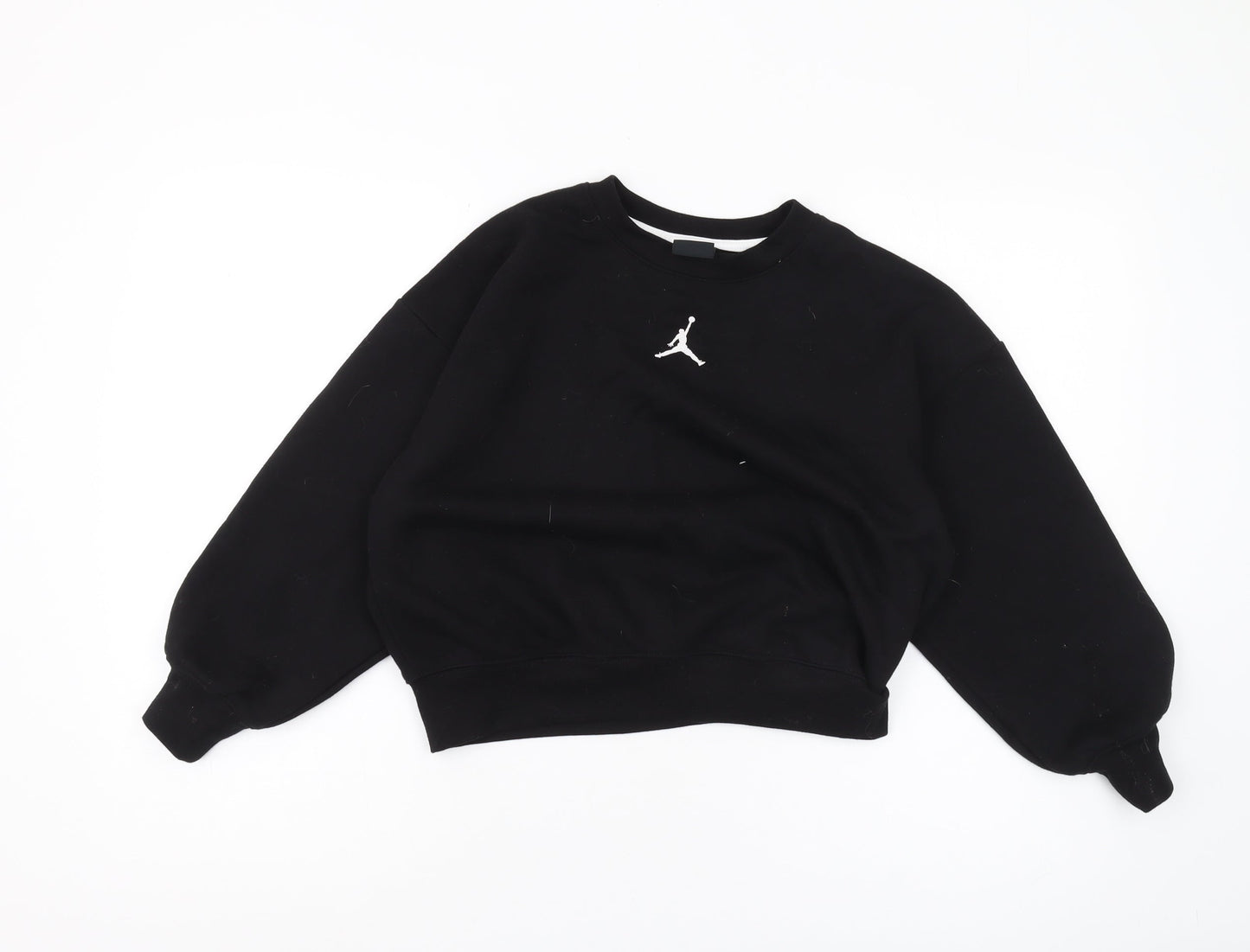 Jordan Girls Black Pullover Sweatshirt M Basketball Logo